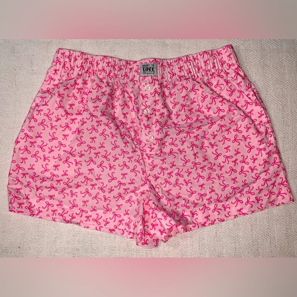 Happily Grey Self Love Club Bow Boxer Shorts
